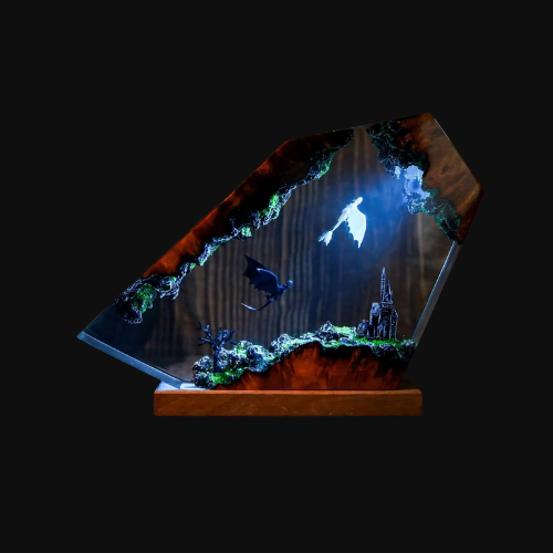 Ivory Dragon Lamp